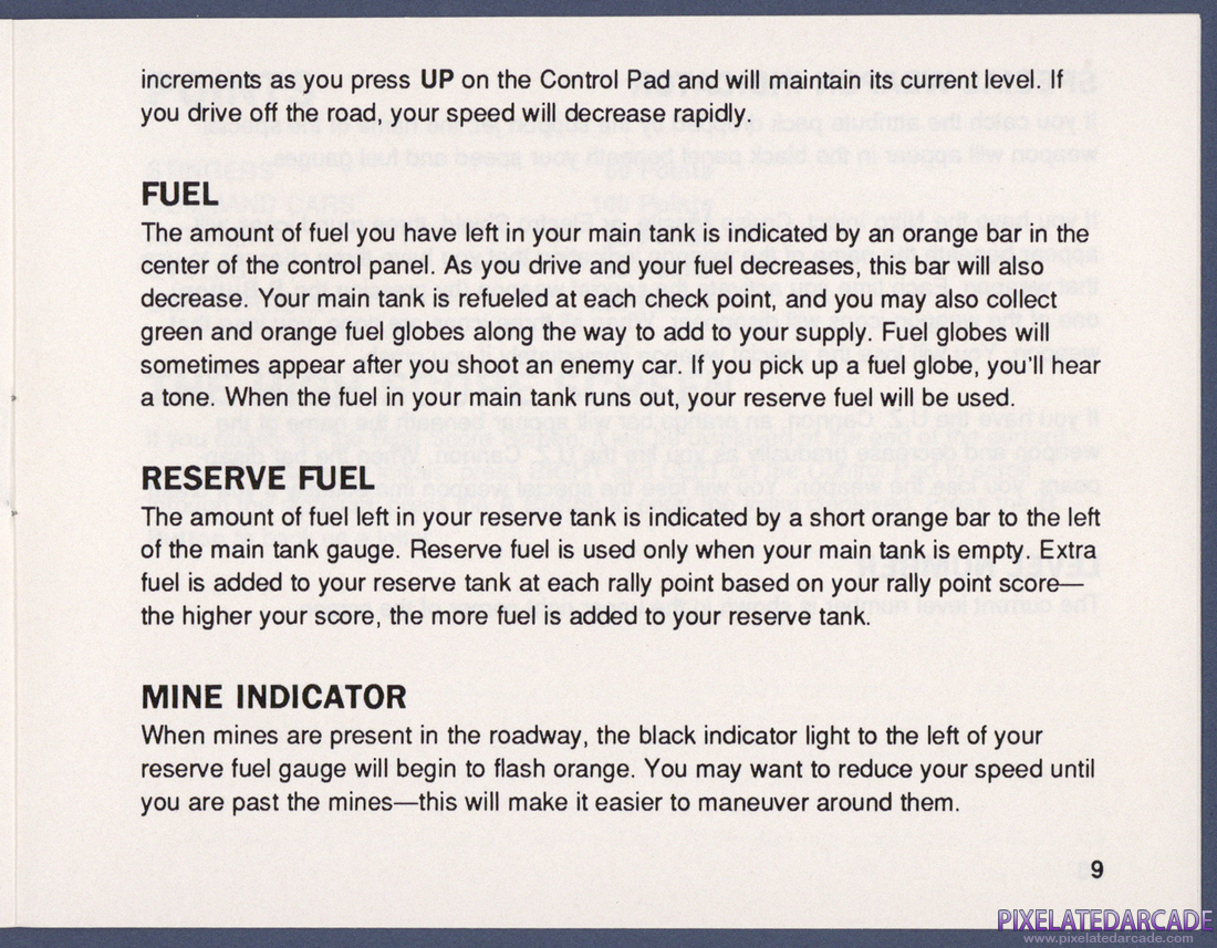 RoadBlasters: Instruction Manual - Page 9