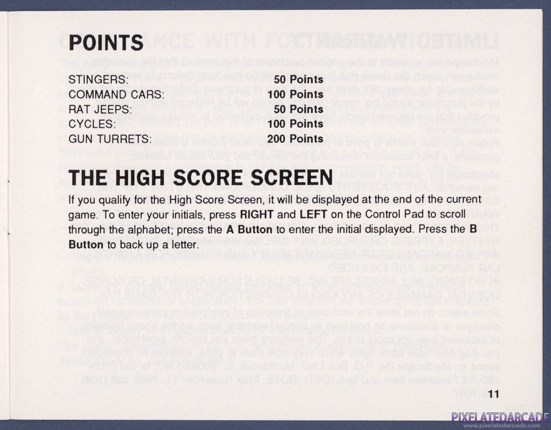 RoadBlasters: Instruction Manual - Page 11