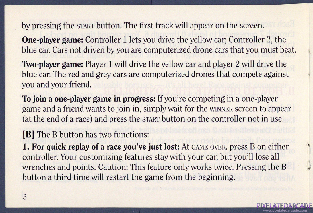 Super Sprint: Instruction Manual - Page 3