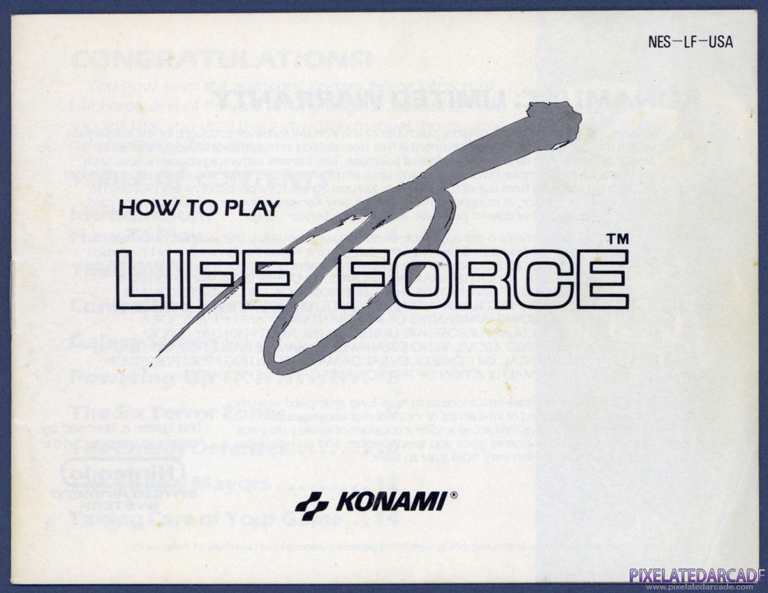 Life Force: Instruction Manual - Page 1