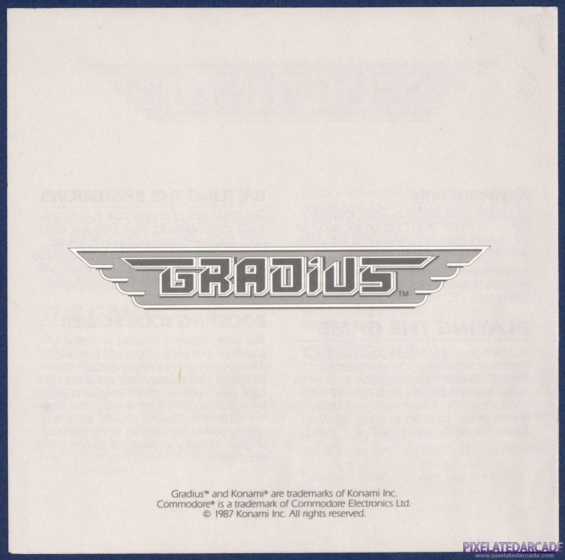 Gradius: Instruction Manual - Page 4