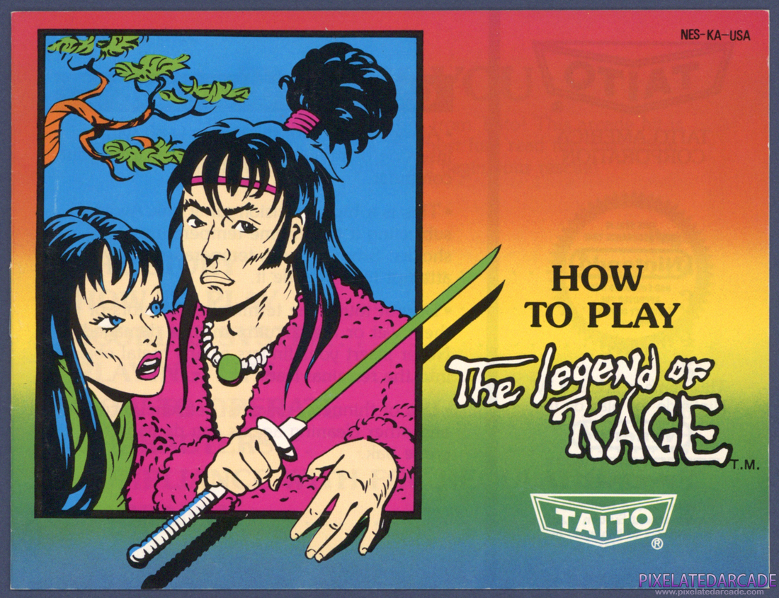 The Legend of Kage: Instruction Manual - Front Cover