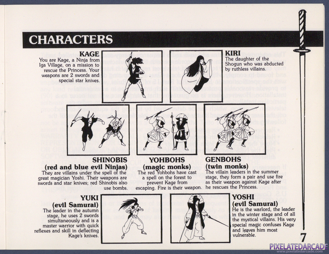 The Legend of Kage: Instruction Manual - Page 7