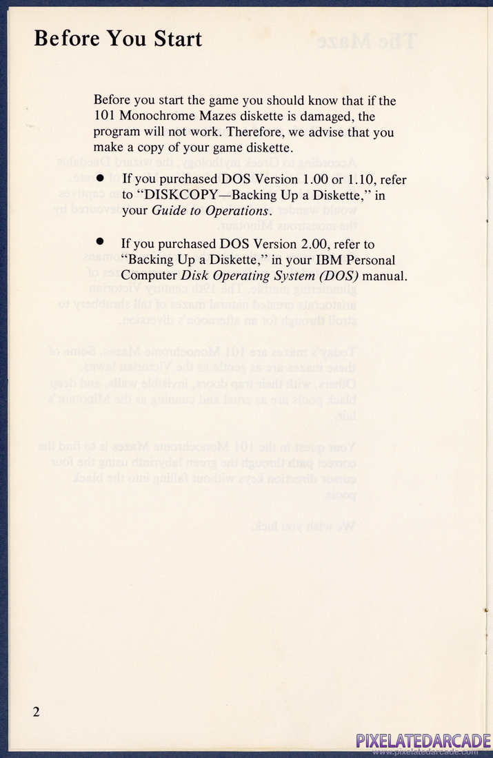 One Hundred and One Monochrome Mazes: Instruction Manual - Page 2