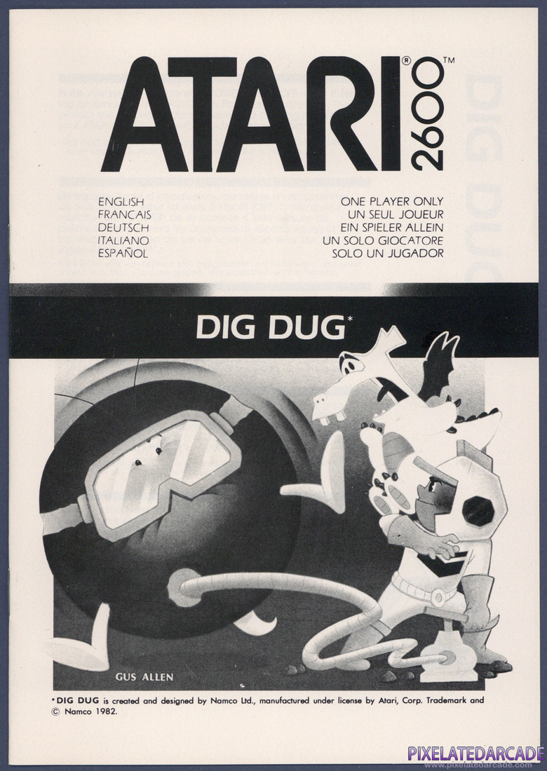 Dig Dug: Instruction Manual - Front Cover