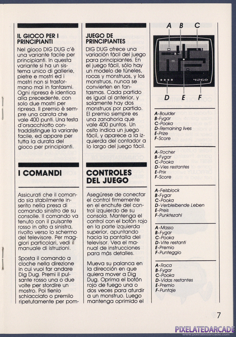 Dig Dug: Instruction Manual - Page 7