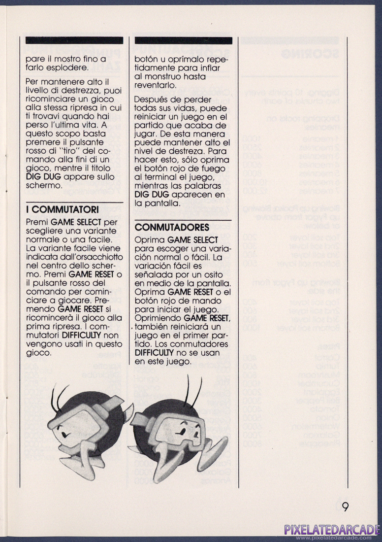 Dig Dug: Instruction Manual - Page 9