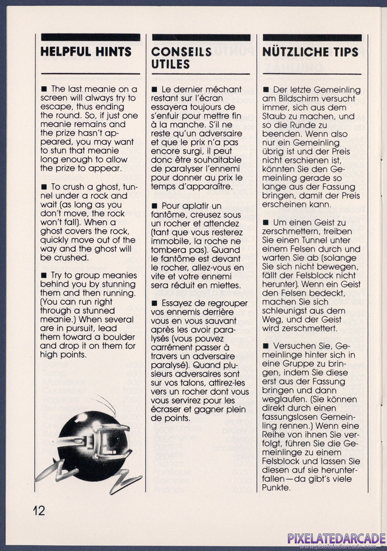 Dig Dug: Instruction Manual - Page 12