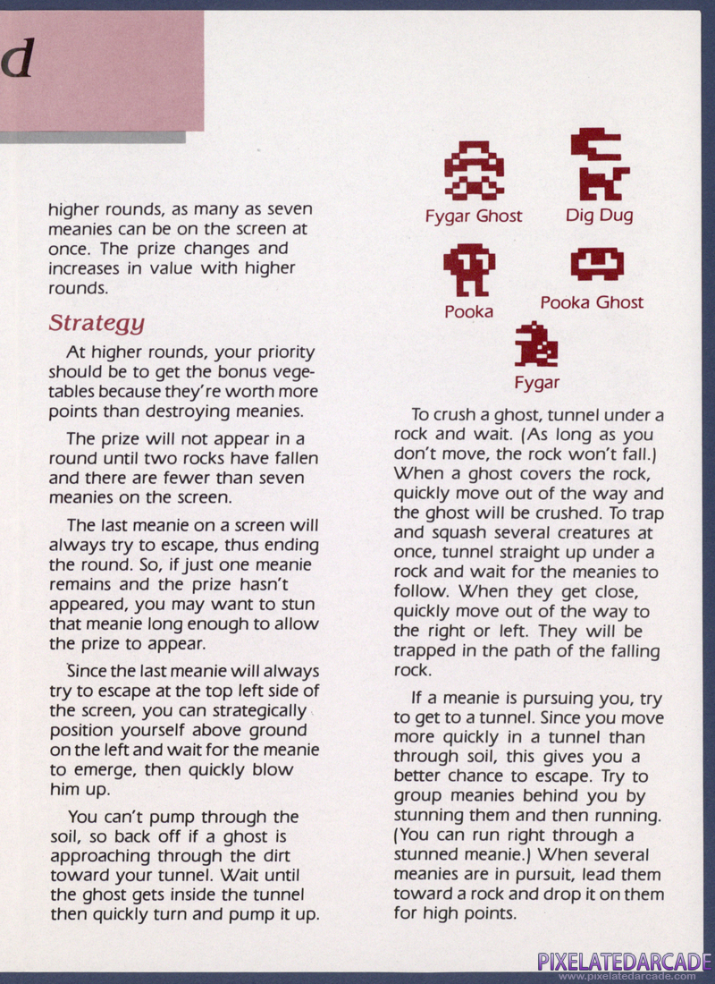 Dig Dug: Instruction Manual - Page 3