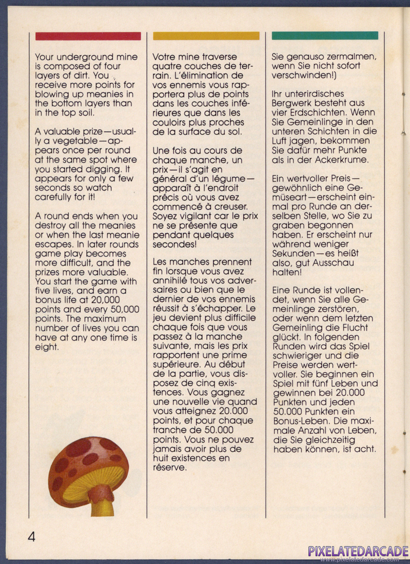 Dig Dug: Instruction Manual - Page 4