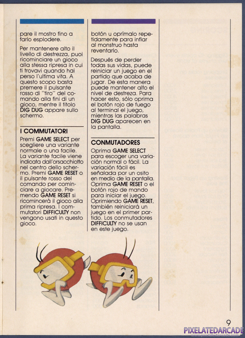 Dig Dug: Instruction Manual - Page 9