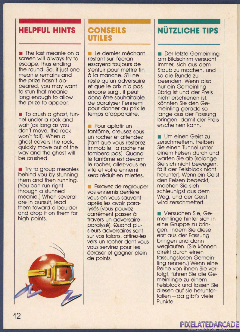 Dig Dug: Instruction Manual - Page 12