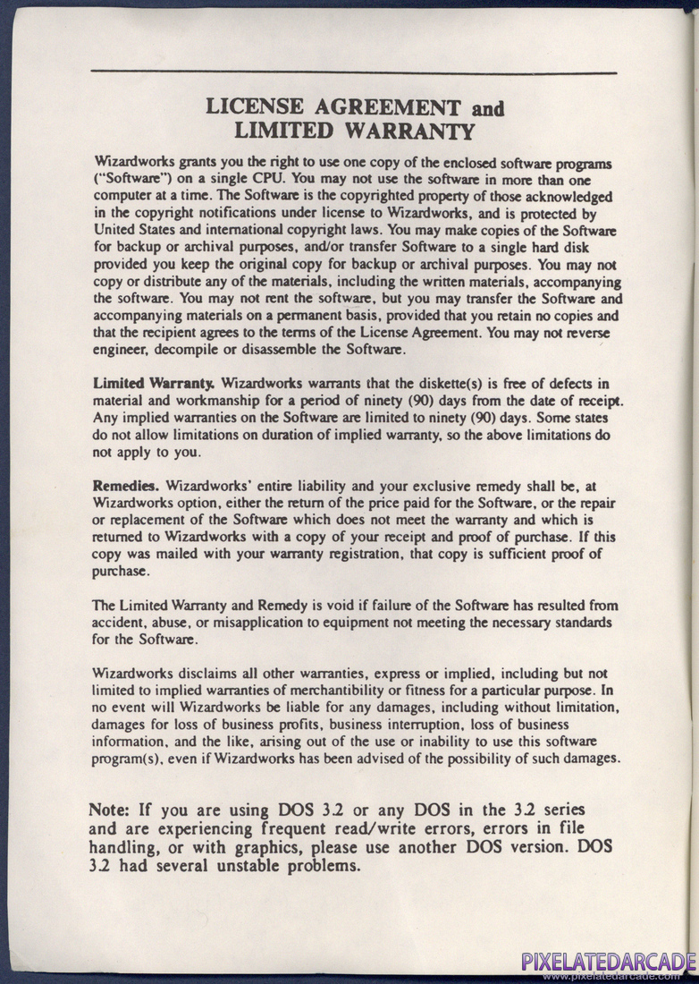 The Quiz Kids: Adventure in the Mystery Maze: Instruction Manual - License and Warranty