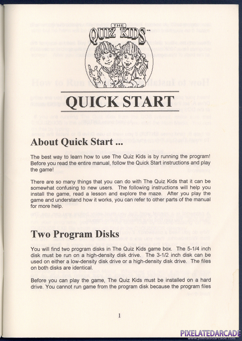 The Quiz Kids: Adventure in the Mystery Maze: Instruction Manual - Page 1
