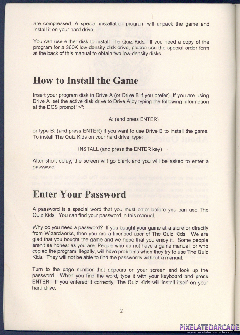 The Quiz Kids: Adventure in the Mystery Maze: Instruction Manual - Page 2