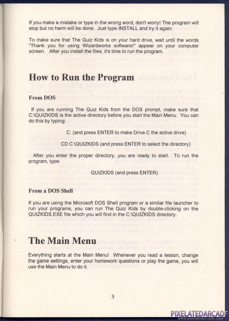 The Quiz Kids: Adventure in the Mystery Maze: Instruction Manual - Page 3