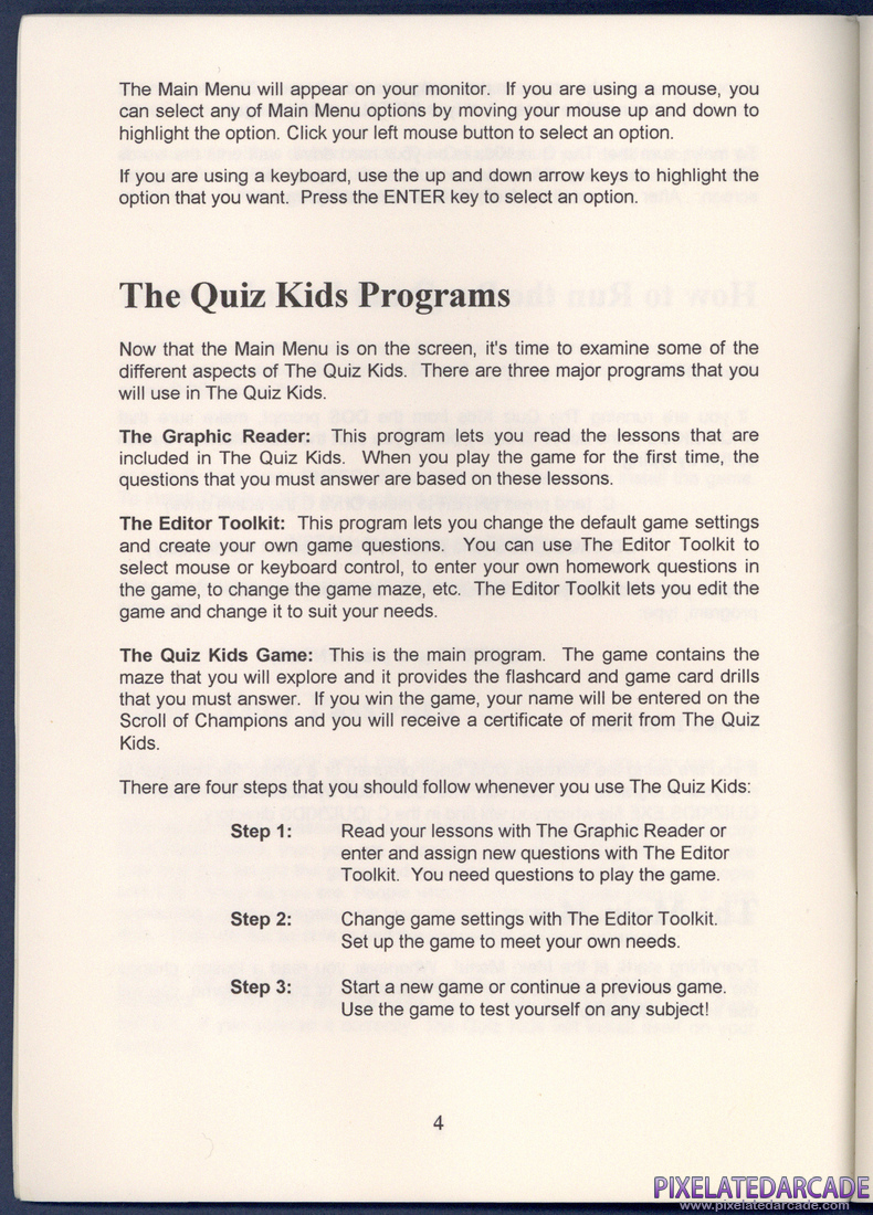 The Quiz Kids: Adventure in the Mystery Maze: Instruction Manual - Page 4