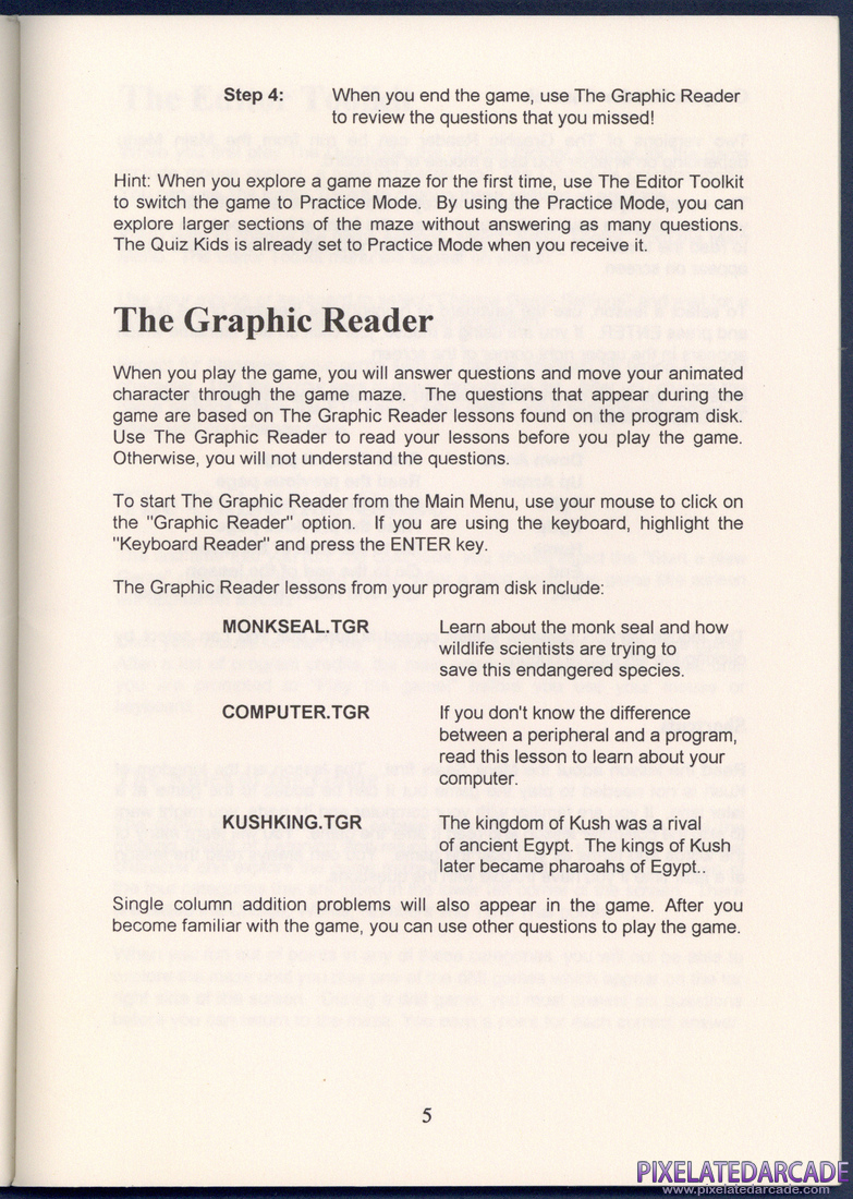 The Quiz Kids: Adventure in the Mystery Maze: Instruction Manual - Page 5