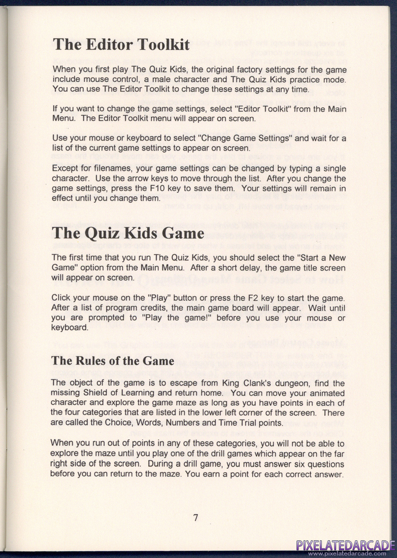 The Quiz Kids: Adventure in the Mystery Maze: Instruction Manual - Page 7