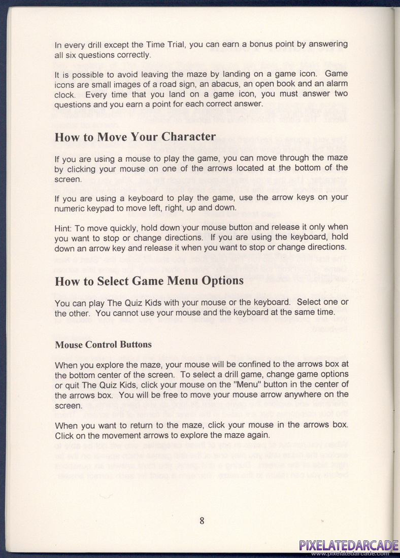 The Quiz Kids: Adventure in the Mystery Maze: Instruction Manual - Page 8