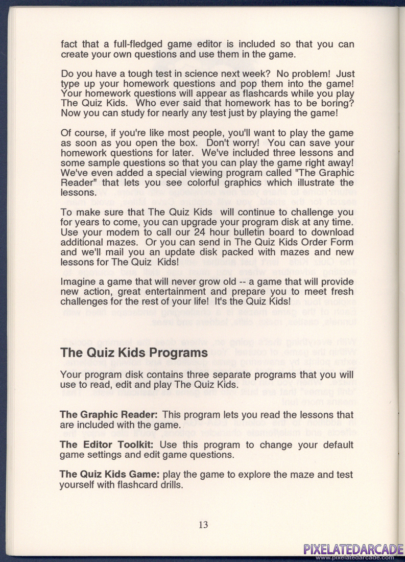 The Quiz Kids: Adventure in the Mystery Maze: Instruction Manual - Page 13