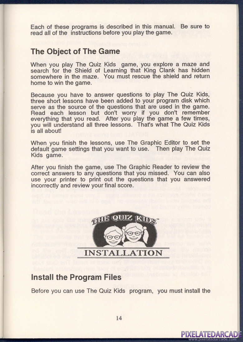 The Quiz Kids: Adventure in the Mystery Maze: Instruction Manual - Page 14