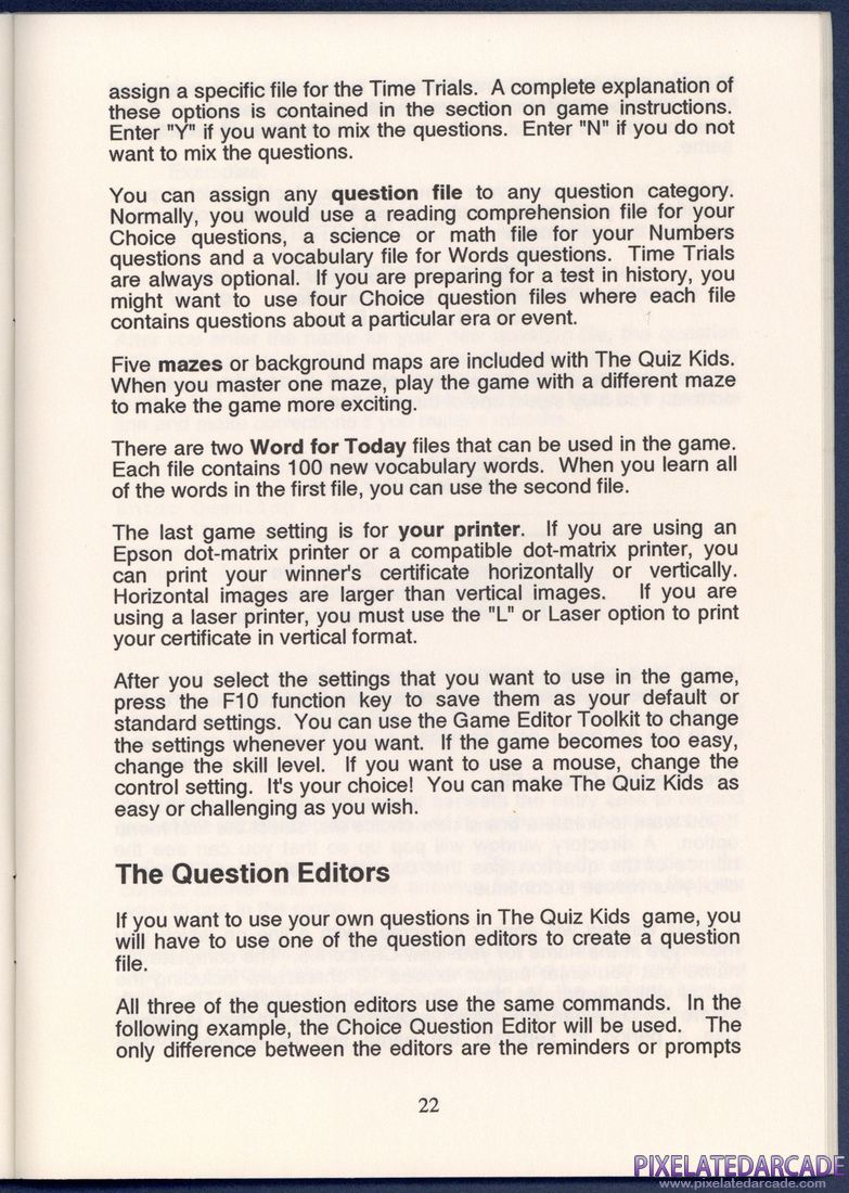 The Quiz Kids: Adventure in the Mystery Maze: Instruction Manual - Page 22