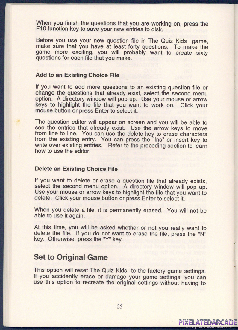 The Quiz Kids: Adventure in the Mystery Maze: Instruction Manual - Page 25