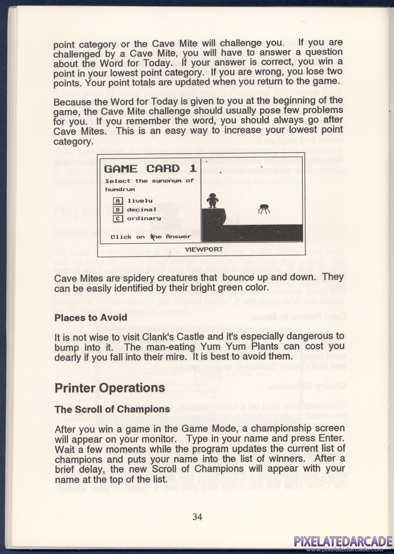The Quiz Kids: Adventure in the Mystery Maze: Instruction Manual - Page 34