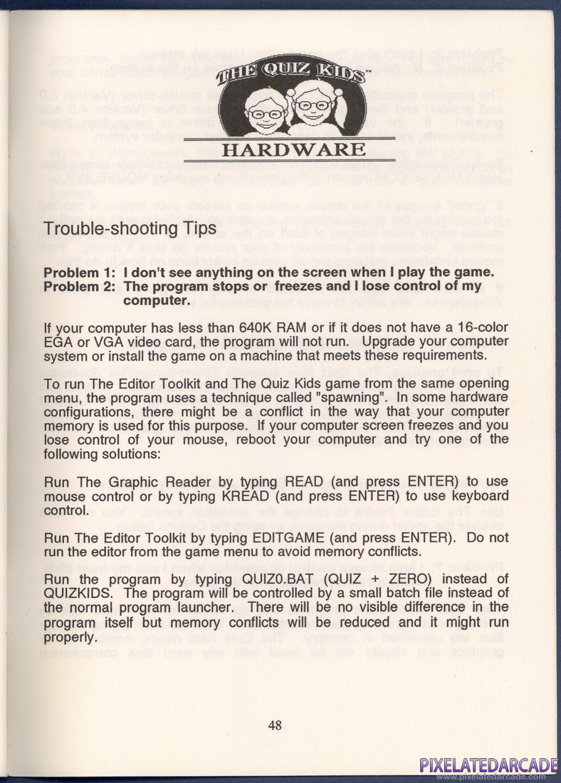 The Quiz Kids: Adventure in the Mystery Maze: Instruction Manual - Page 48