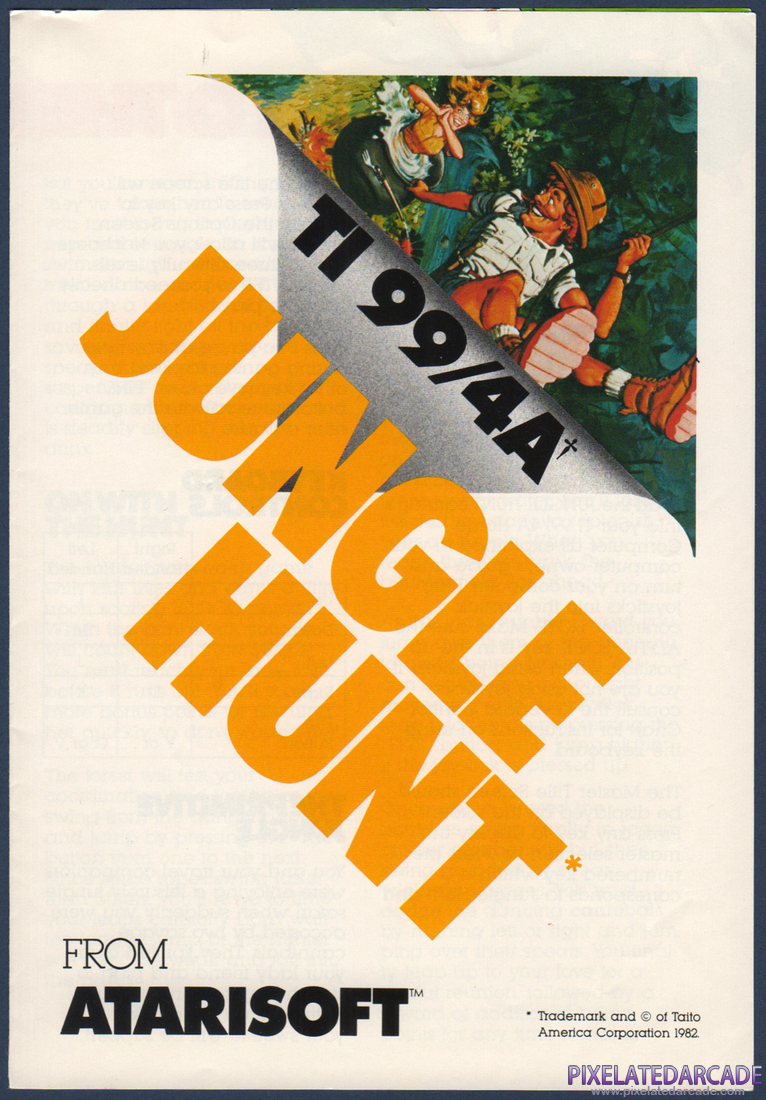 Jungle Hunt: Instruction Manual - Page 1