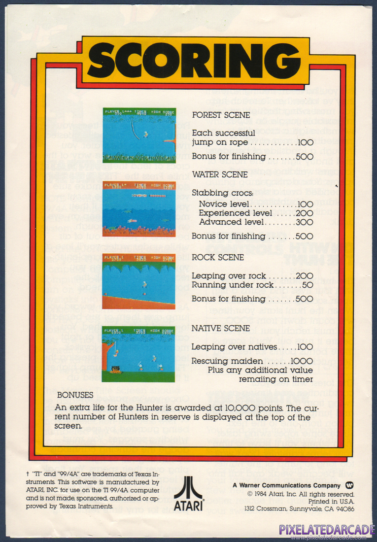 Jungle Hunt: Instruction Manual - Page 3