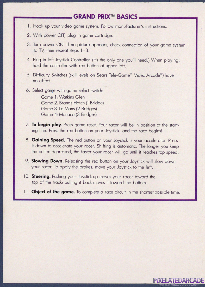 Grand Prix: Instruction Manual - Page 2