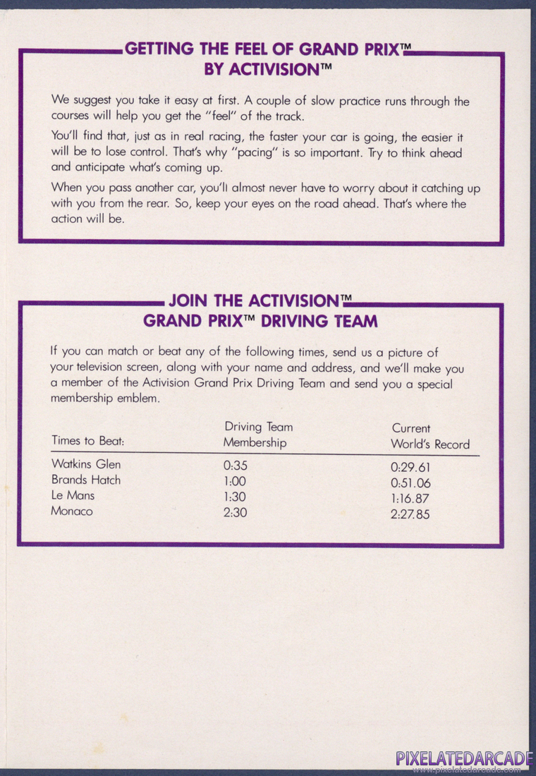 Grand Prix: Instruction Manual - Page 4
