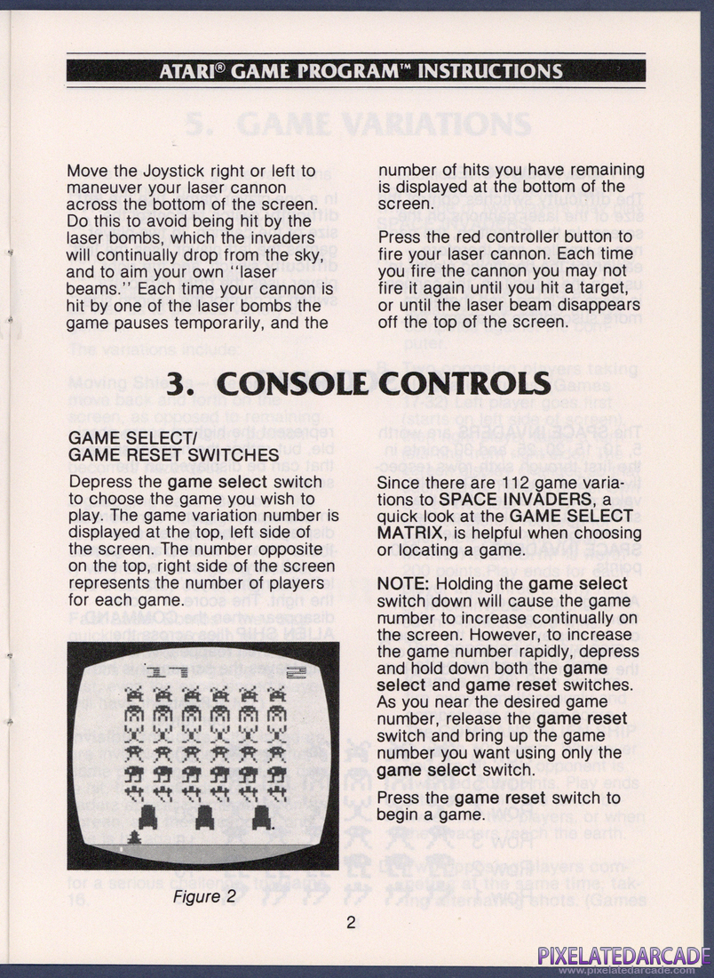 Space Invaders: Instruction Manual - Page 2