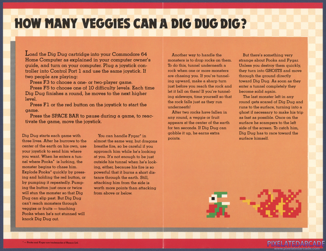 Dig Dug: Instruction Manual - Page 2