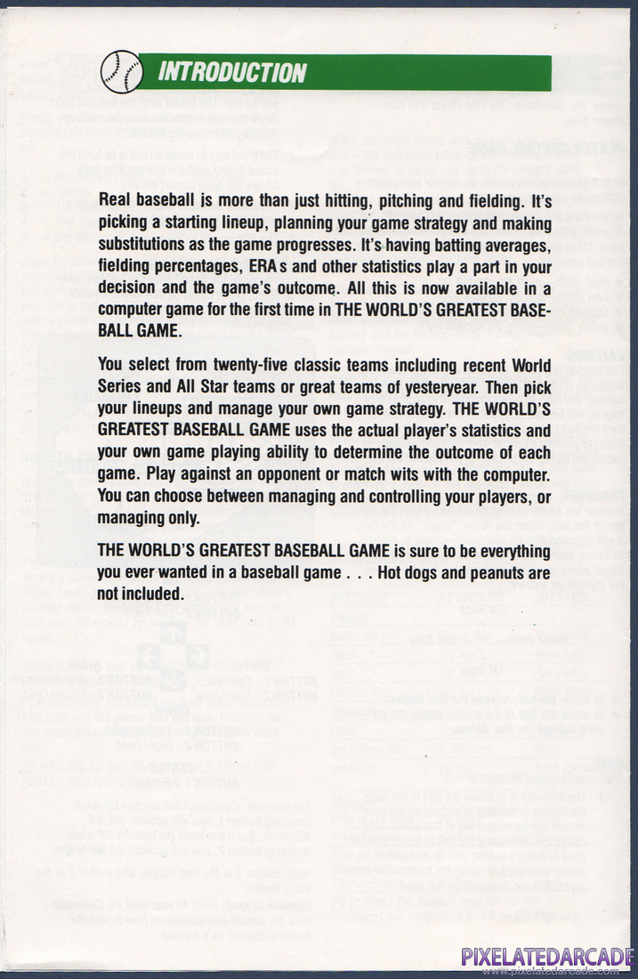 The World's Greatest Baseball Game: Instruction Manual - Page 2