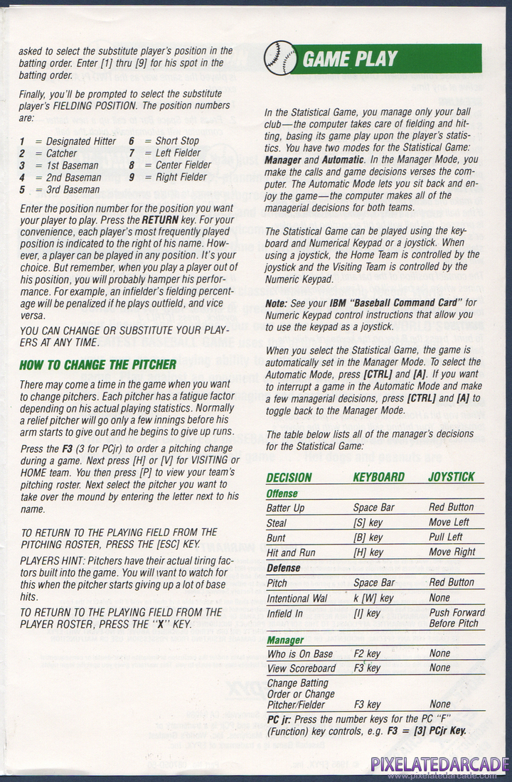 The World's Greatest Baseball Game: Instruction Manual - Page 4