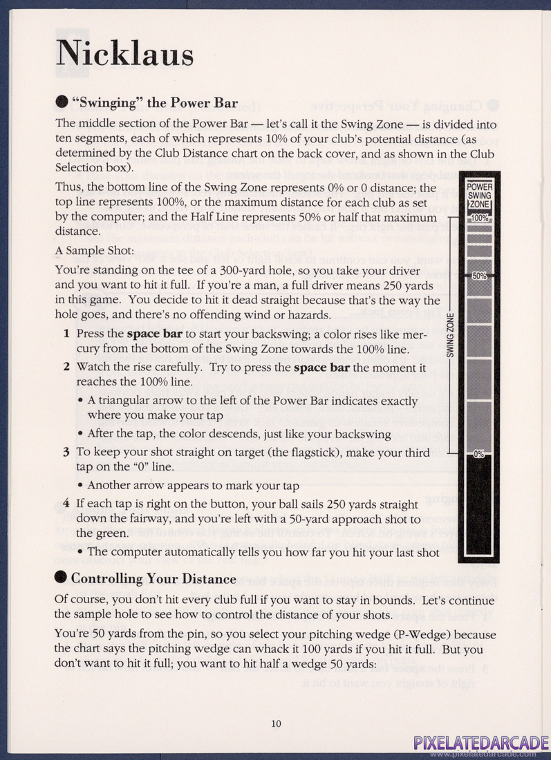 Jack Nicklaus' Greatest 18 Holes of Major Championship Golf: Instruction Manual - Page 10