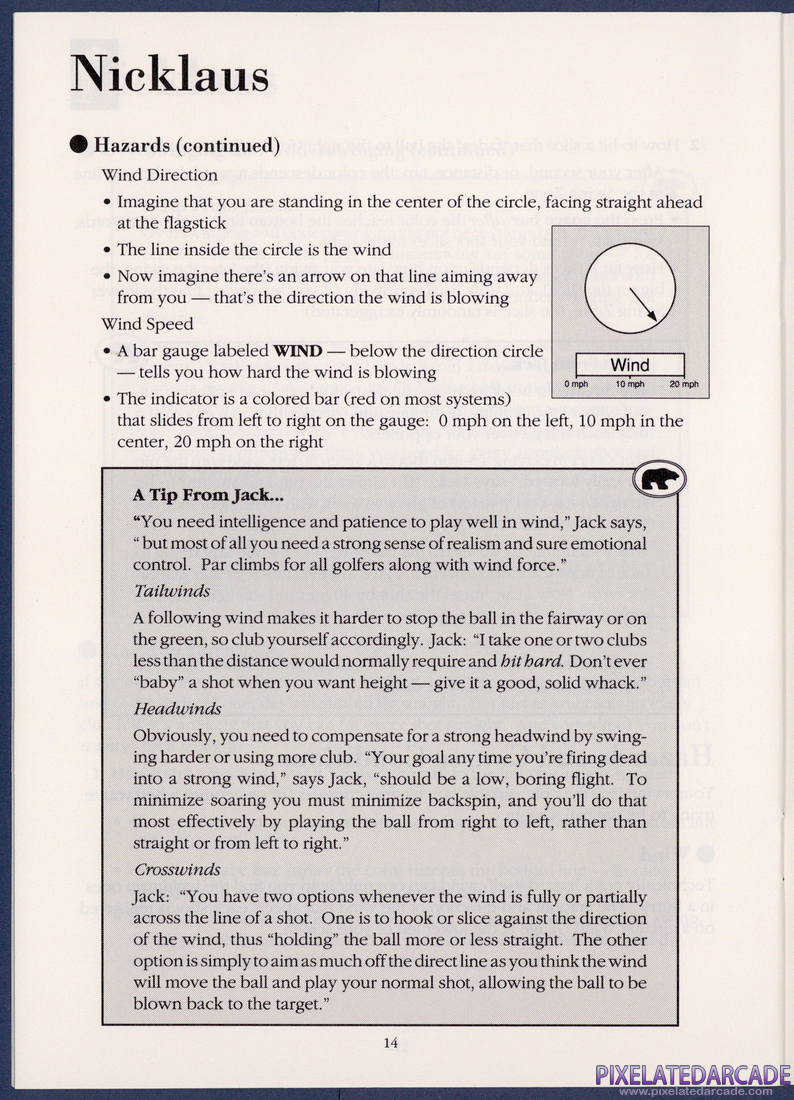 Jack Nicklaus' Greatest 18 Holes of Major Championship Golf: Instruction Manual - Page 14