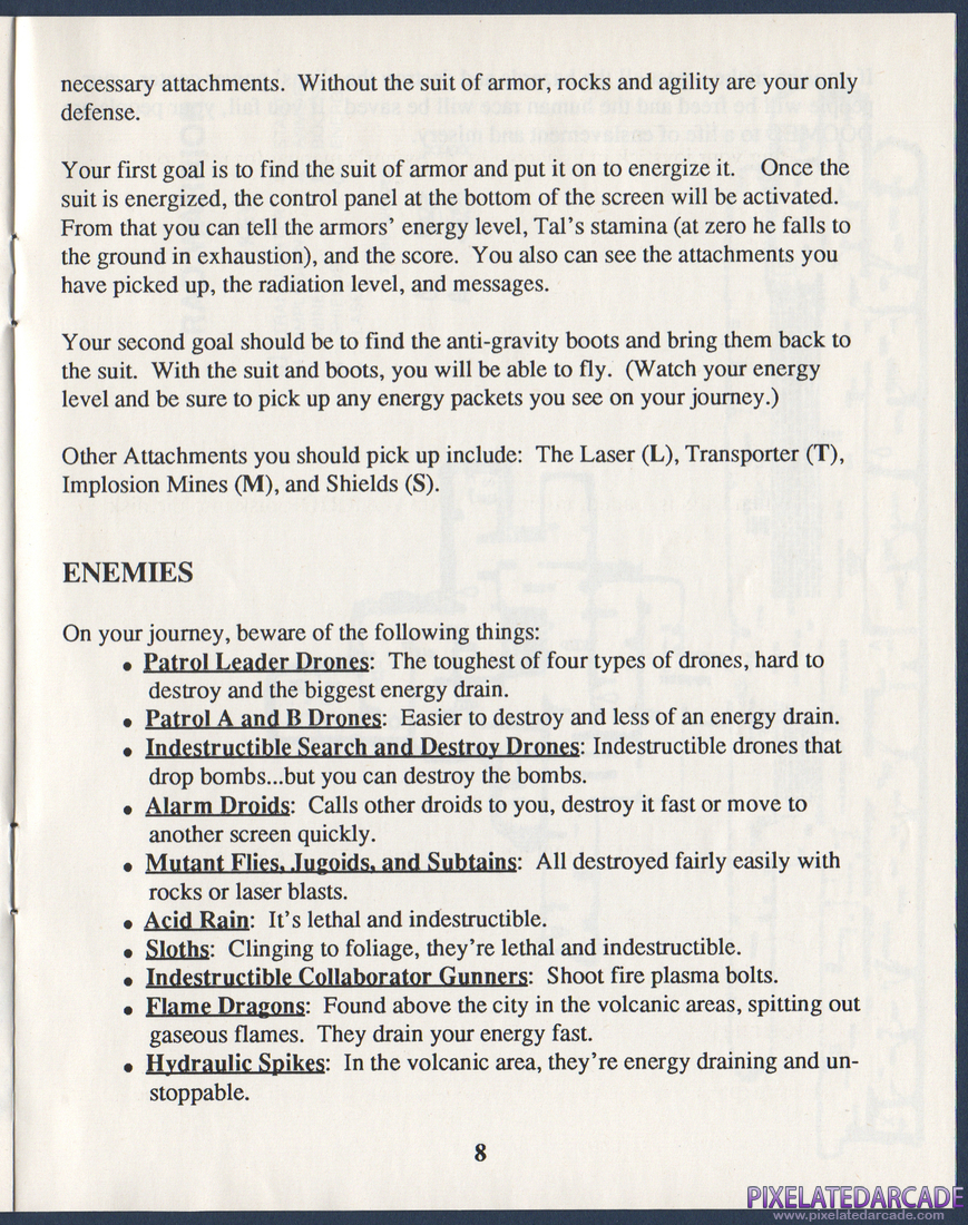 Rad Warrior: Instruction Manual - Page 9