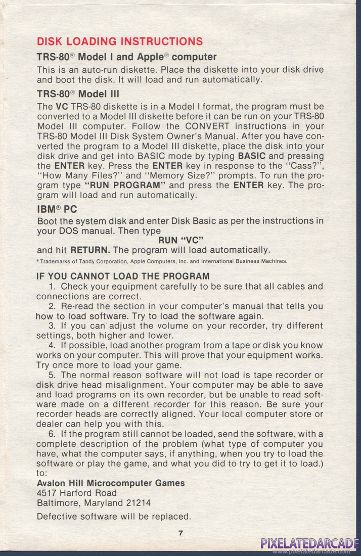 VC: Instruction Manual - Page 7