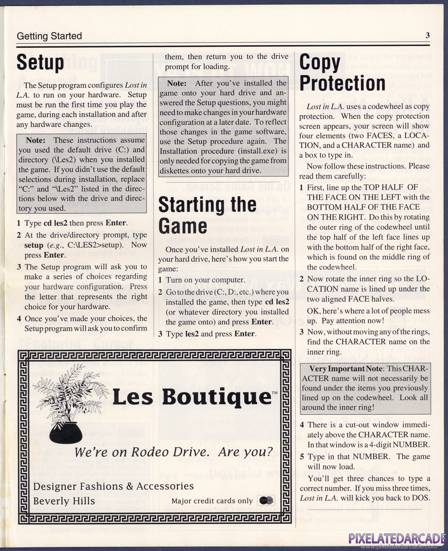 Les Manley in: Lost in L.A.: Instruction Manual - Page 3