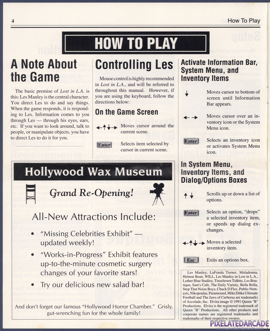 Les Manley in: Lost in L.A.: Instruction Manual - Page 4