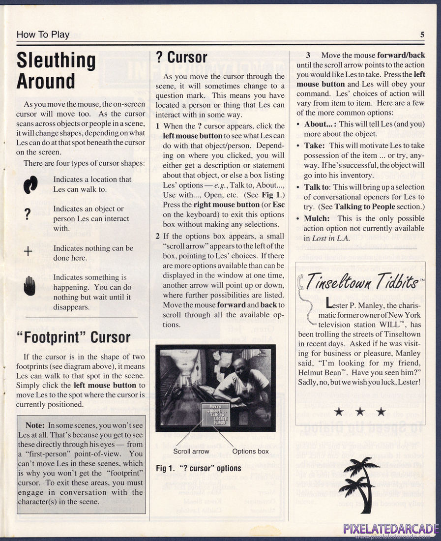 Les Manley in: Lost in L.A.: Instruction Manual - Page 5