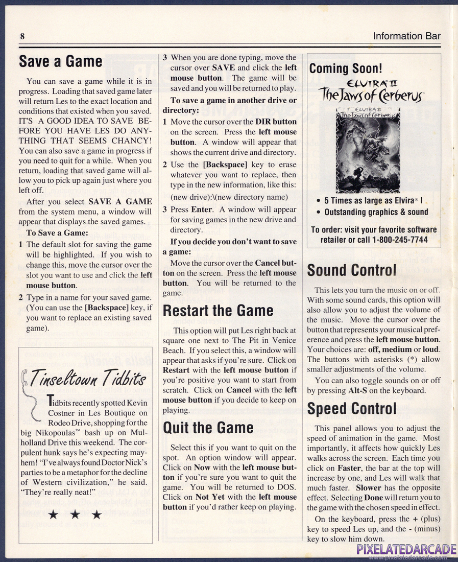 Les Manley in: Lost in L.A.: Instruction Manual - Page 8
