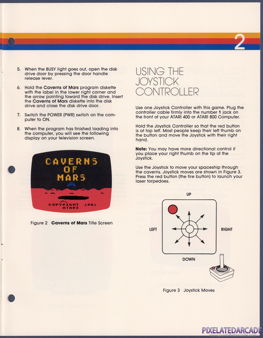 Caverns of Mars: Instruction Manual - Page 2