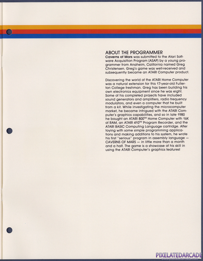 Caverns of Mars: Instruction Manual - Page 8