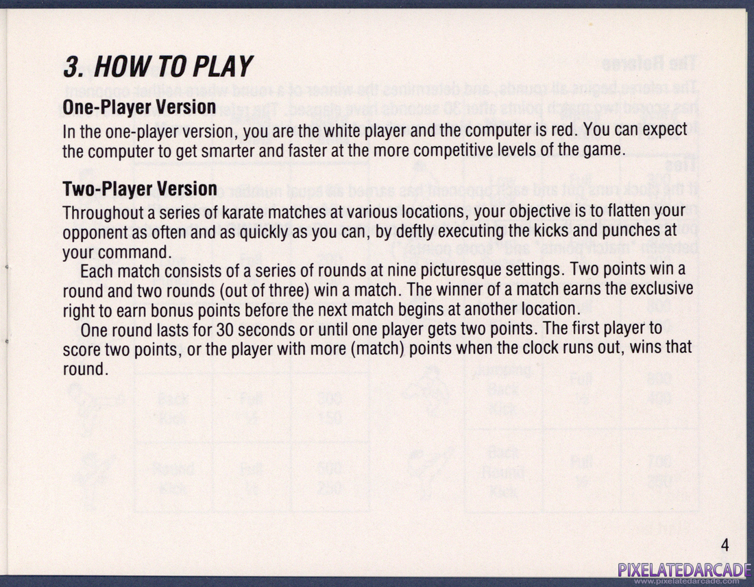 Karate Champ: Instruction Manual - Page 4
