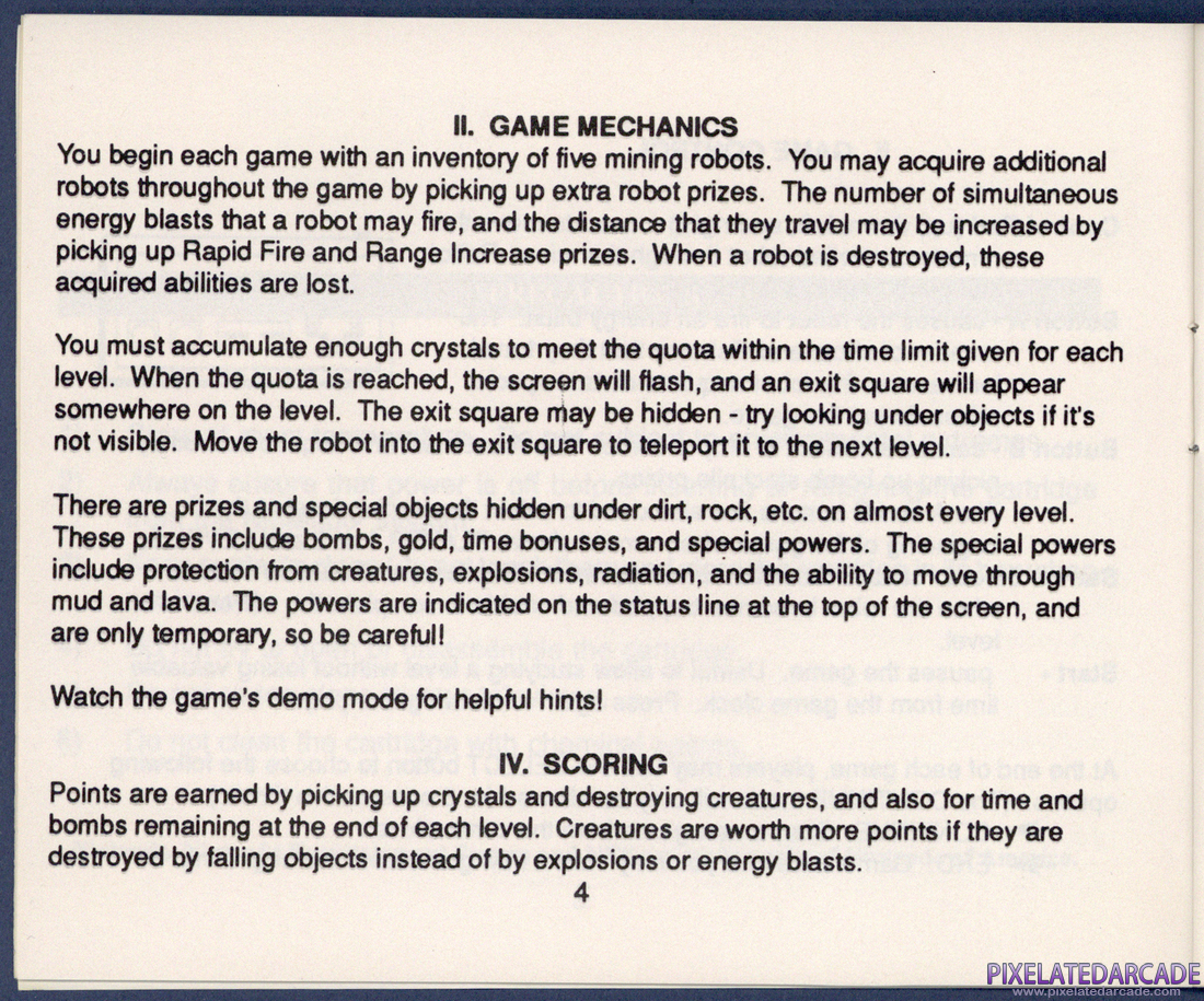 Crystal Mines: Instruction Manual - Page 4